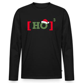 Christmas Funny Gift Christmas T-Shirt - Men's Premium Organic Long Sleeve Shirt - black - Front - Nico (187cm)