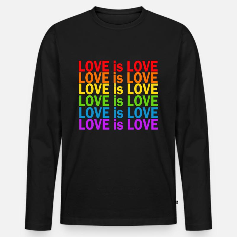 Gay Pride Geschenk - Männer Premium Bio Langarmshirt - Schwarz