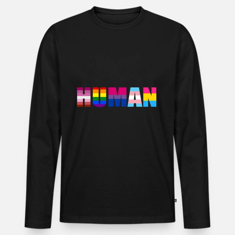 Gay Pride Geschenk - Männer Premium Bio Langarmshirt - Schwarz