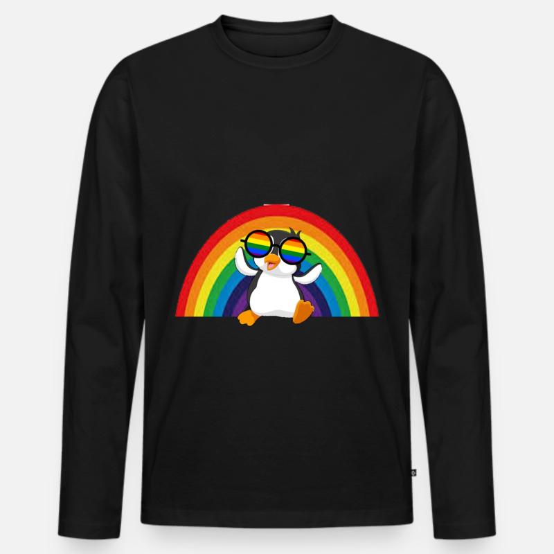 Gay Pride Geschenk - Männer Premium Bio Langarmshirt - Schwarz