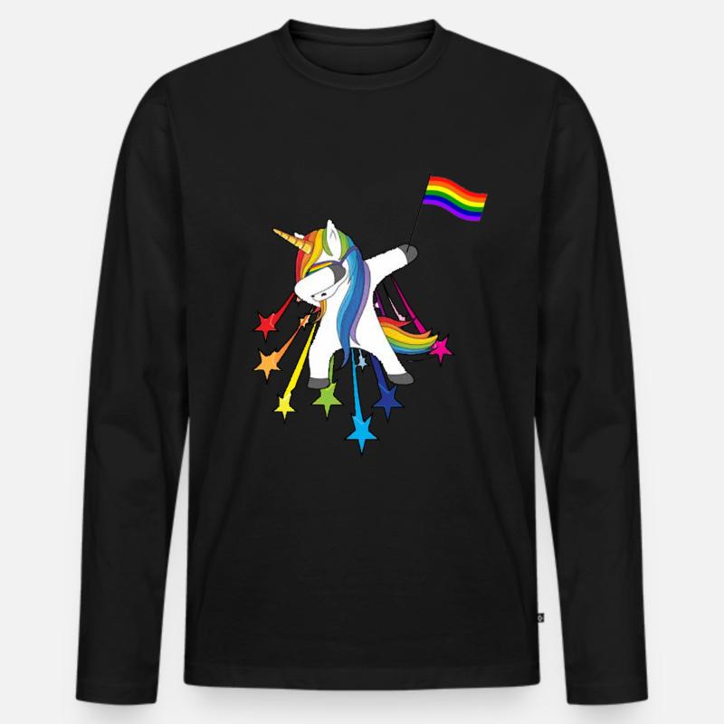 Gay Pride Geschenk - Männer Premium Bio Langarmshirt - Schwarz