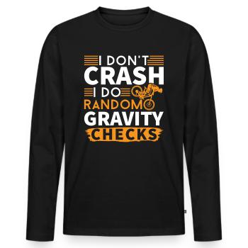 MTB Mountainbiker Mountainbike Funny saying - Men's Premium Organic Long Sleeve Shirt - black - Front - Nico (187cm)
