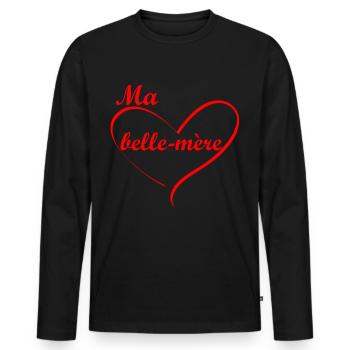 ma belle mère - Männer Premium Bio Langarmshirt - Schwarz - Vorne - Nico (187cm)