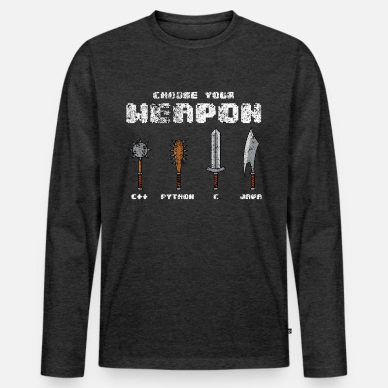 C++ Phyton C Java Software Programmer Coder Witz Männer Premium Bio Langarmshirt