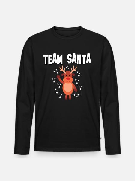 Team Santa - Men's Premium Organic Long Sleeve Shirt - black