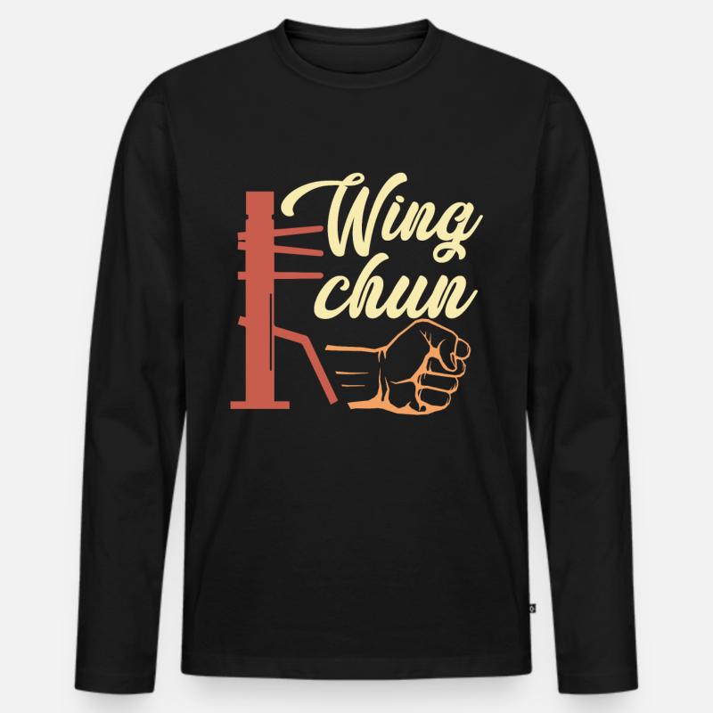 Wing Chun Geschenk - Männer Premium Bio Langarmshirt - Schwarz