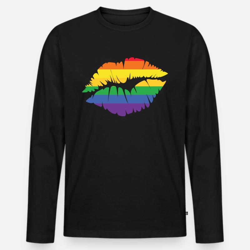 LGBT - Männer Premium Bio Langarmshirt - Schwarz