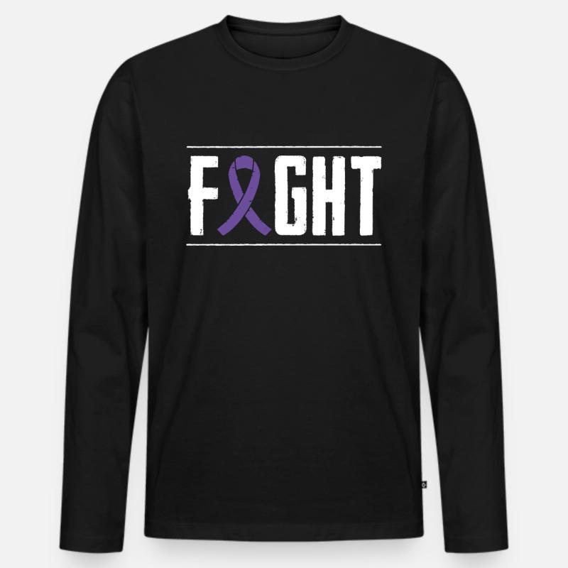 Bauchspeicheldrüsenkrebs Chemo Geschenk - Männer Premium Bio Langarmshirt - Schwarz