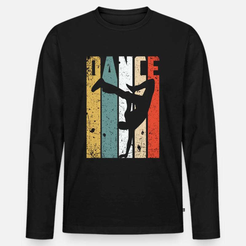 Breakdance Breakdancer - Männer Premium Bio Langarmshirt - Schwarz