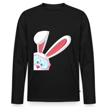Skiing Bunny Skiing Skiing Apres Skiing - Men's Premium Organic Long Sleeve Shirt - black - Front - Nico (187cm)