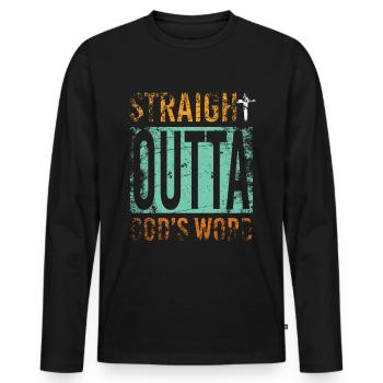 Christ gift - Men's Premium Organic Long Sleeve Shirt - black - Front - Nico (187cm)