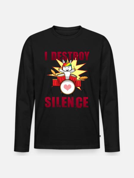 Drummer Drummer Drummer - Men's Premium Organic Long Sleeve Shirt - black