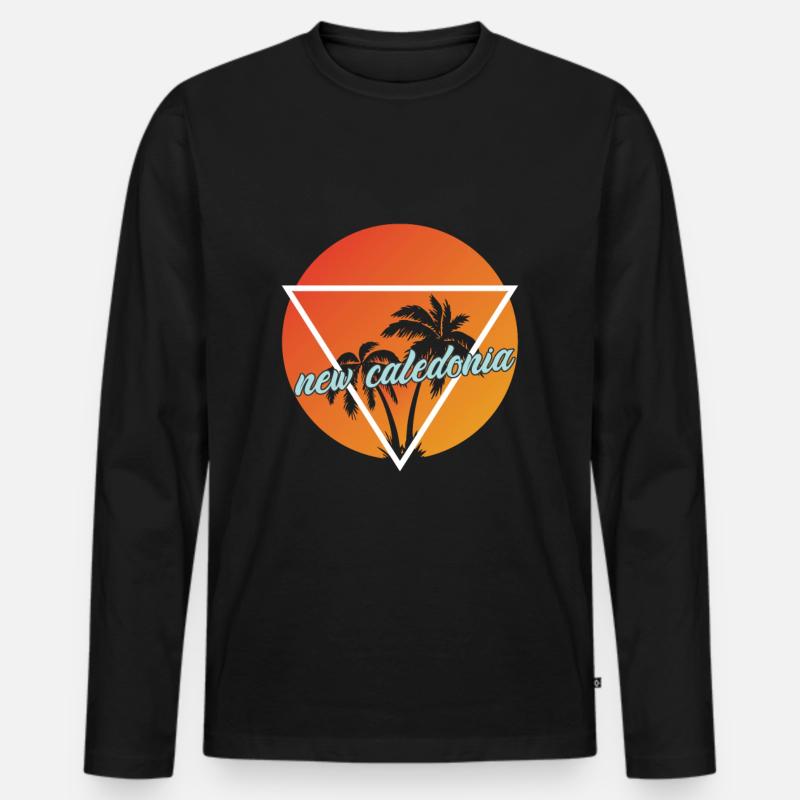 Neukaledonien Urlaub und Ferienziel - Männer Premium Bio Langarmshirt - Schwarz