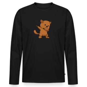 Dabbing Marmot Dab Marmot - Men's Premium Organic Long Sleeve Shirt - black - Front - Nico (187cm)