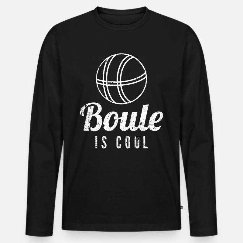 Boule - Männer Premium Bio Langarmshirt - Schwarz