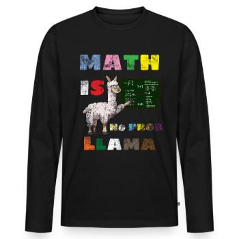 Math Joke - Männer Premium Bio Langarmshirt - Schwarz - Vorne - Nico (187cm)