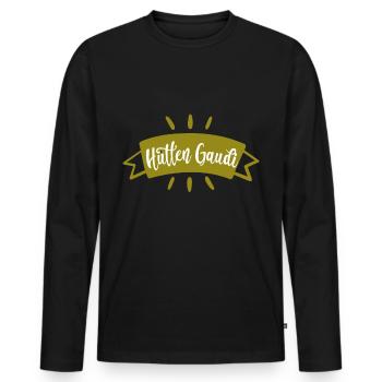 CABANES GAUDI IDÉE CADEAU - T-shirt manches longues Premium bio Homme - noir - Devant - Nico (187cm)