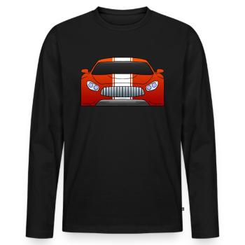 Car car - Men's Premium Organic Long Sleeve Shirt - black - Front - Nico (187cm)