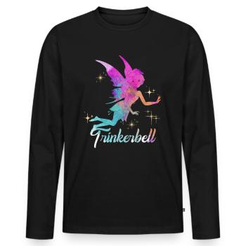 TRINKERBELL ALKOHOL JUNGGESELLENABSCHIED MALLORCA - Männer Premium Bio Langarmshirt - Schwarz - Vorne - Nico (187cm)
