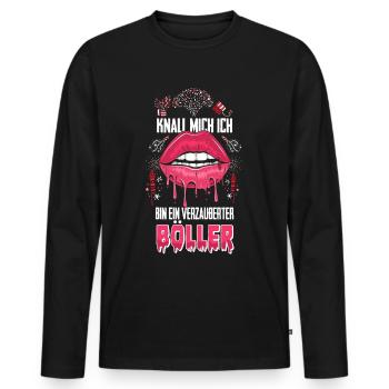 JE SUIS UN T-SHIRT ENVOÛTANT - T-shirt manches longues Premium bio Homme - noir - Devant - Nico (187cm)