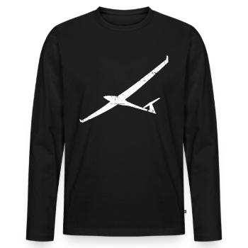 Glider pilot - Men's Premium Organic Long Sleeve Shirt - black - Front - Nico (187cm)