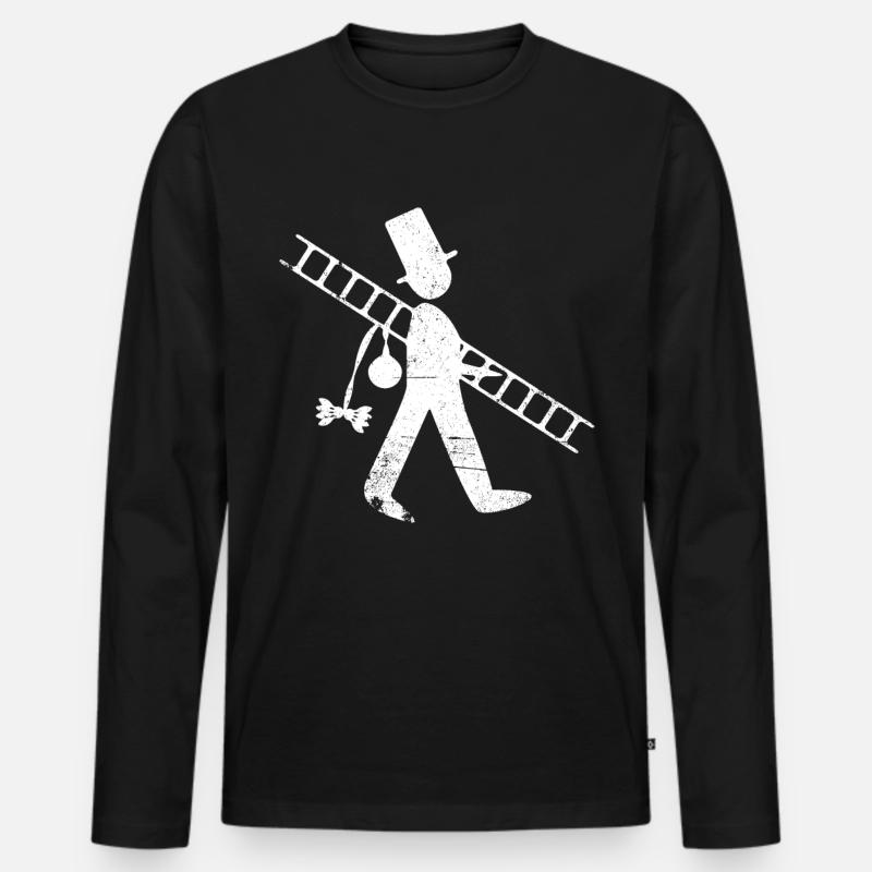 Schornsteinfeger Schlotfeger - Männer Premium Bio Langarmshirt - Schwarz
