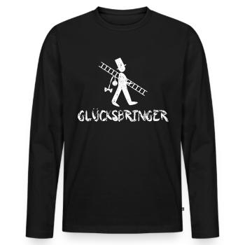 Schornsteinfeger Schlotfeger - Männer Premium Bio Langarmshirt - Schwarz - Vorne - Nico (187cm)