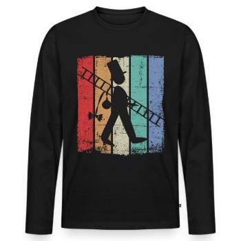 Ramoneur ramoneur - T-shirt manches longues Premium bio Homme - noir - Devant - Nico (187cm)