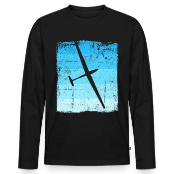 Glider pilot - Men's Premium Organic Long Sleeve Shirt - black - Front - Nico (187cm)