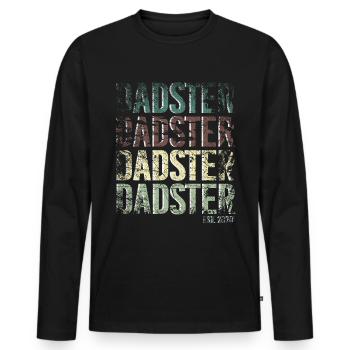 Papa Papa 2020 Estimation Papa Papa Papa - T-shirt manches longues Premium bio Homme - noir - Devant - Nico (187cm)