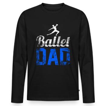 Ballet Dad - Männer Premium Bio Langarmshirt - Schwarz - Vorne - Nico (187cm)