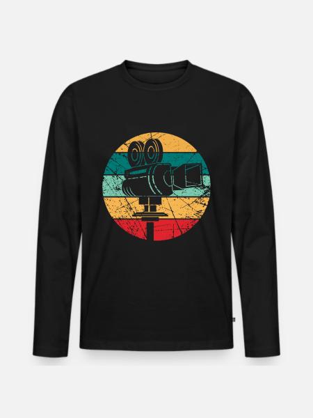 Kameramann Geschenk - Männer Premium Bio Langarmshirt - Schwarz