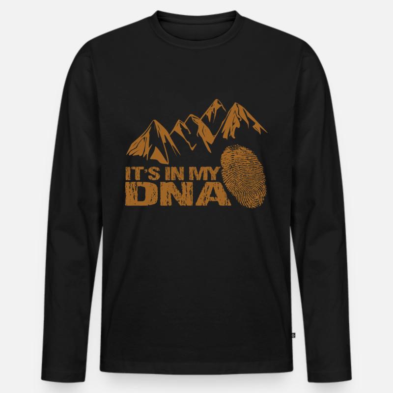 Bergsteigen - Männer Premium Bio Langarmshirt - Schwarz
