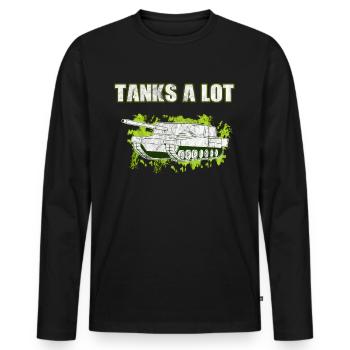 Tank Lover tanker tank funny saying - Men's Premium Organic Long Sleeve Shirt - black - Front - Nico (187cm)