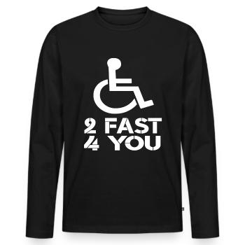 Rollstuhl Rollstuhlfahrer Behinderte Rollstühle - Männer Premium Bio Langarmshirt - Schwarz - Vorne - Nico (187cm)