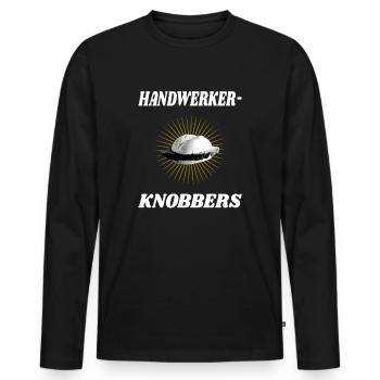 Handwerker-Knobbers Franken Lustiges Geschenk - Männer Premium Bio Langarmshirt - Schwarz - Vorne - Nico (187cm)