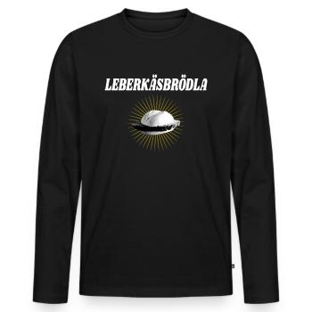 Leberkäse Brötchen Lustiges Franken Geschenk - Männer Premium Bio Langarmshirt - Schwarz - Vorne - Nico (187cm)