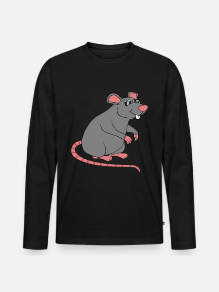 rat - T-shirt manches longues Premium bio Homme - noir
