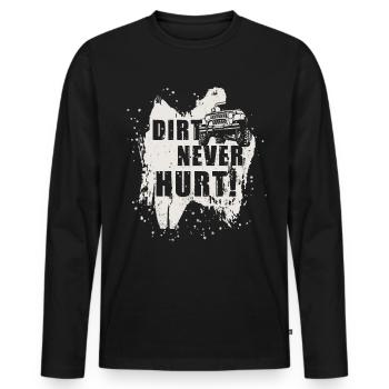 jeep offroad - Men's Premium Organic Long Sleeve Shirt - black - Front - Nico (187cm)