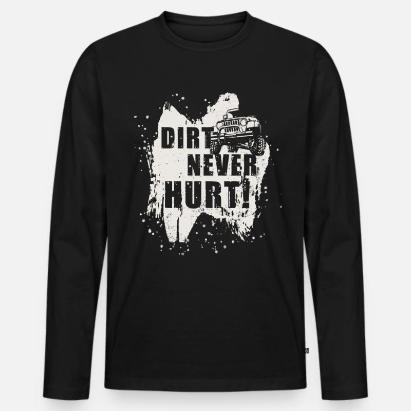 jeep offroad - Männer Premium Bio Langarmshirt - Schwarz