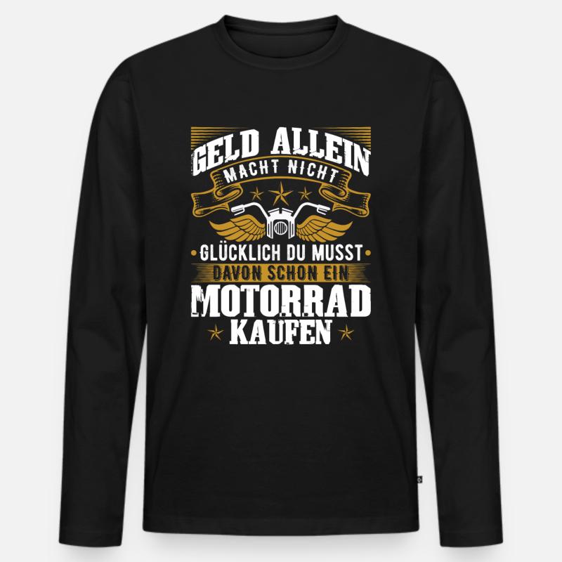Biker Geschenkidee - Männer Premium Bio Langarmshirt - Schwarz