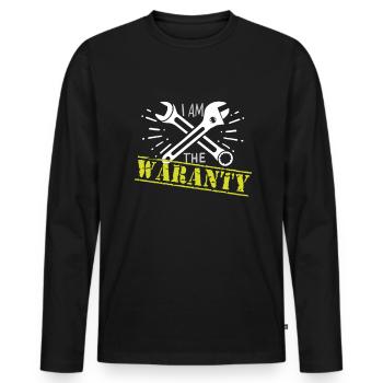 Witziges KFZ Mechaniker Garantie Shirt Werkzeug - Männer Premium Bio Langarmshirt - Schwarz - Vorne - Nico (187cm)