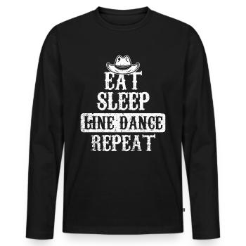 Line dance line dance - Men's Premium Organic Long Sleeve Shirt - black - Front - Nico (187cm)