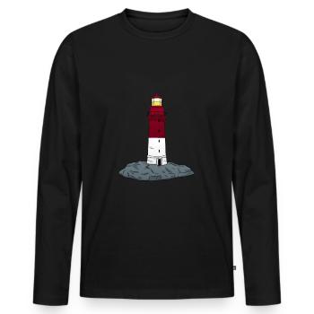 phare - T-shirt manches longues Premium bio Homme - noir - Devant - Nico (187cm)