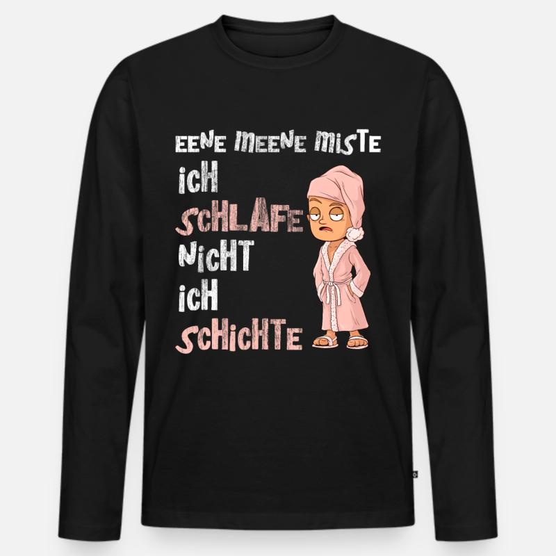Altenpfleger - Pflege - Männer Premium Bio Langarmshirt - Schwarz