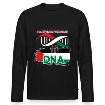 Palestinian territory is in my DNA - Men's Premium Organic Long Sleeve Shirt - black - Front - Nico (187cm)