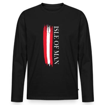 isle of man sketched national colours - Men's Premium Organic Long Sleeve Shirt - black - Front - Nico (187cm)