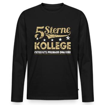 Bester Kollege Arbeitskollege Firmenjubiläum - Männer Premium Bio Langarmshirt - Schwarz - Vorne - Nico (187cm)