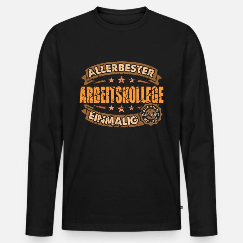 Bester Arbeitskollege Kollege Mitarbeiter Abschied - Männer Premium Bio Langarmshirt - Schwarz
