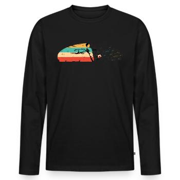 Foosball table foosball - Men's Premium Organic Long Sleeve Shirt - black - Front - Nico (187cm)
